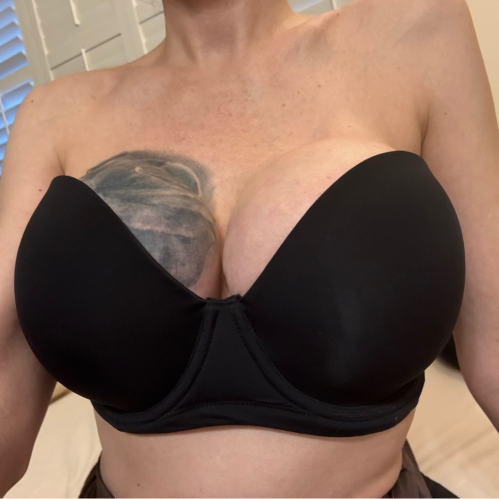 Source Unknown Black Strapless Bra 34f - image 6